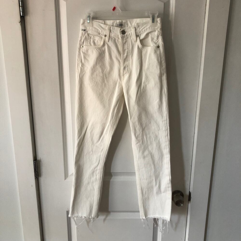 Citizens of Humanity Jeans sz 24 Charlotte High Rise Straight Porcelain White